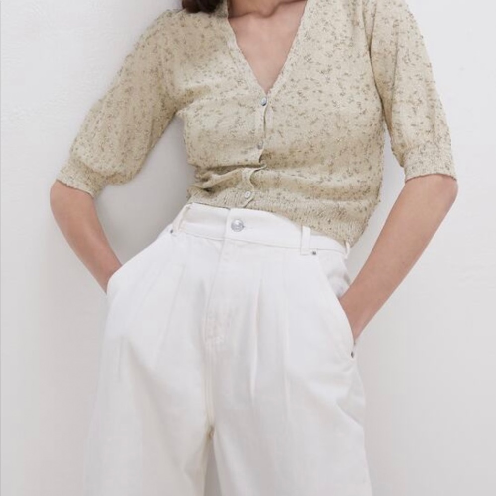 Metallic Thread Knit Jacket - image 2